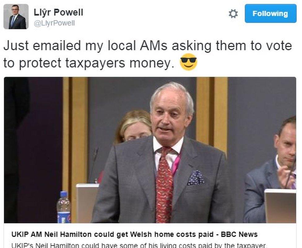 Llyr Powell's Tweet