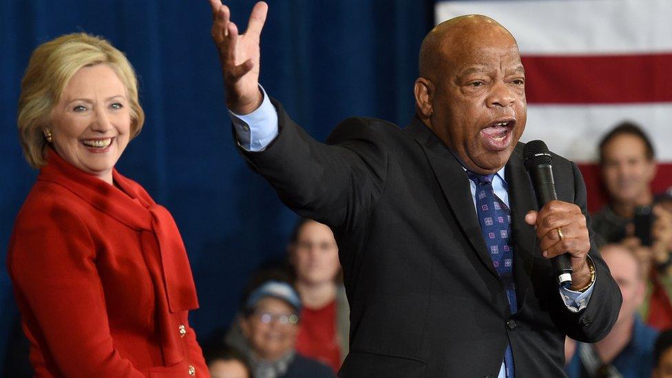 Congressman John Lewis speaks at Hillary Rally