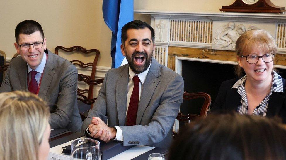 Humza Yousaf chairs his first cabinet meeting