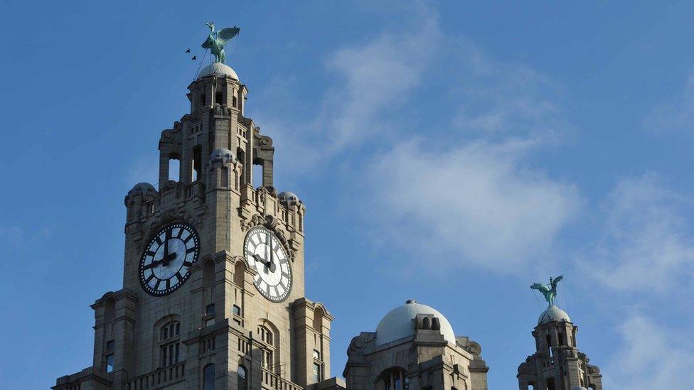 The Royal Liver building in Liverpool