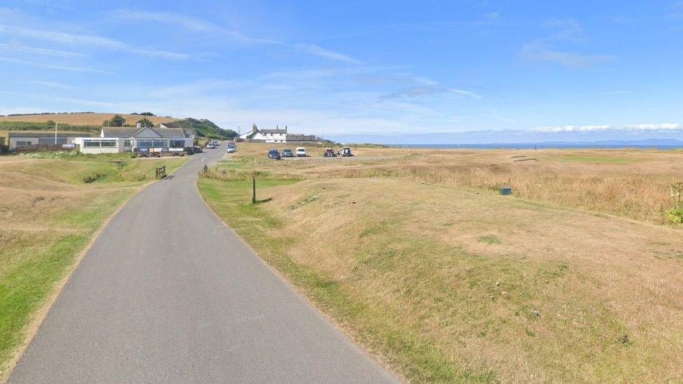 Road near Maryport Golf Club, Cumbria