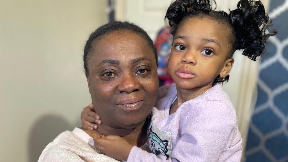 Angelina Fosu and her daughter