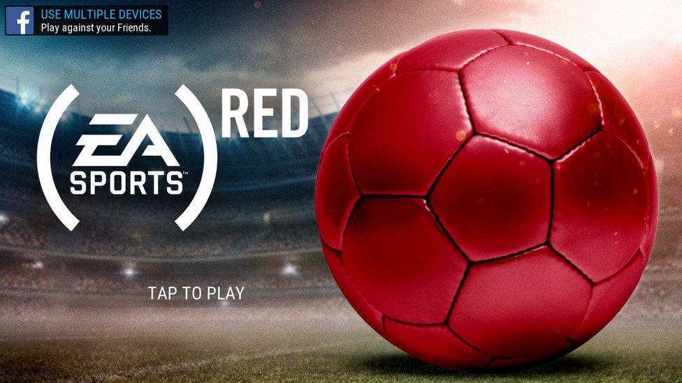 EA sports has turned its football red