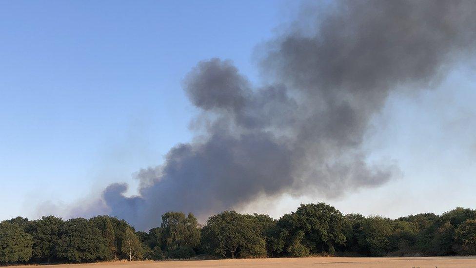 Fire on Dartford heath