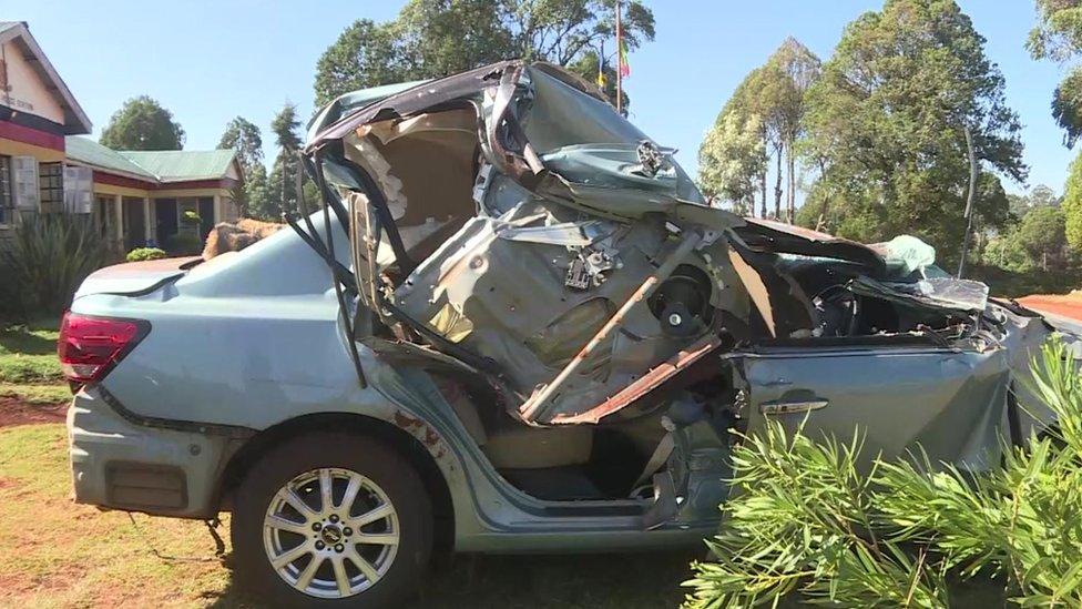 Damaged car