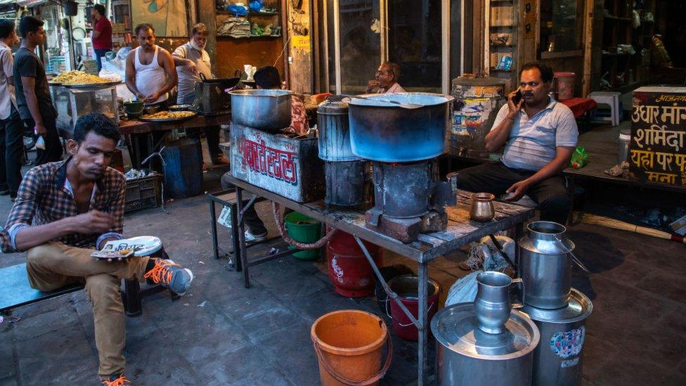 A street food stall in India