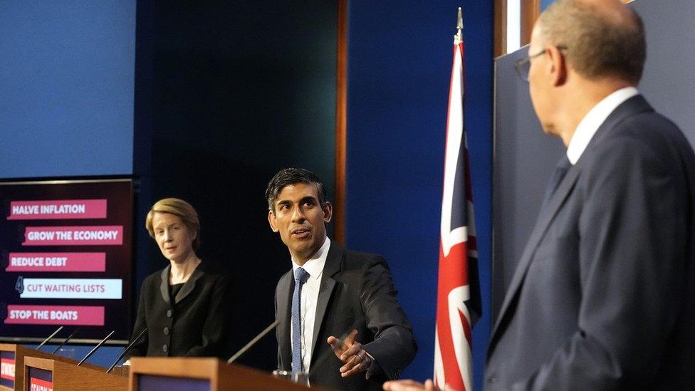 Amanda-Pritchard-Rishi-Sunak-and-Professor-Stephen-Powis-at-a-press-conference.