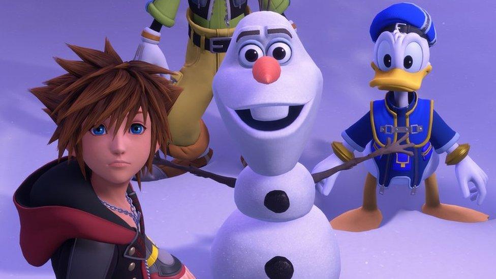 Sora, Olaf, Donald Duck