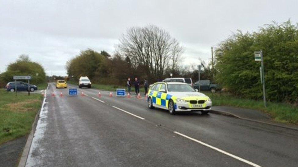 Ambulance crash on A499