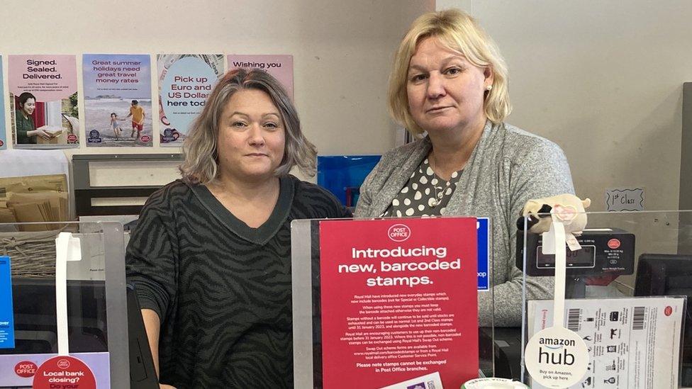 Leanne Main and Caroline Cochrane at their Selkirk branch of the Post Office.