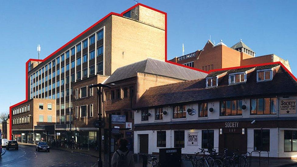 Existing buildings on Rougier Street