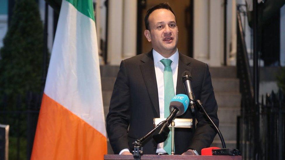 Leo-Varadkar-speech-irish-flag.