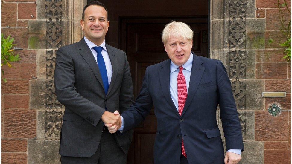 Irish Taoiseach Leo Varadkar and UK Prime Minister Boris Johnson