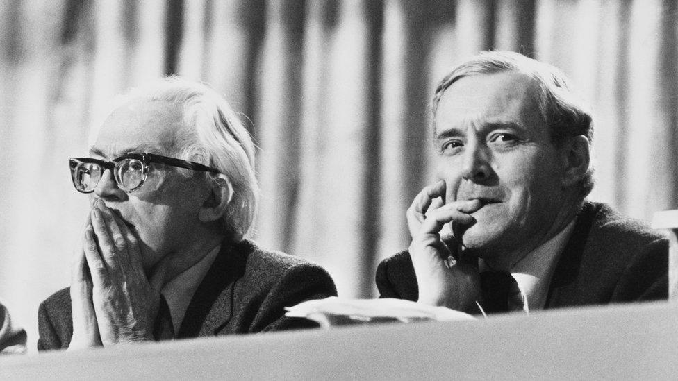 Michael Foot and Tony Benn