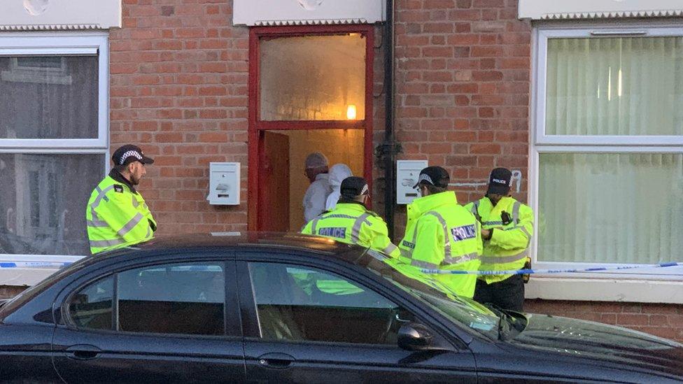 Police outside house in Bartholomew Street