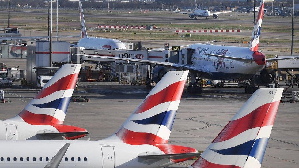 british airways planes at Heathrow