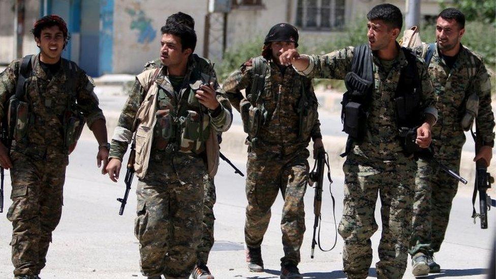 Kurdish fighters from the People's Protection Units (YPG) in Syria. File photo