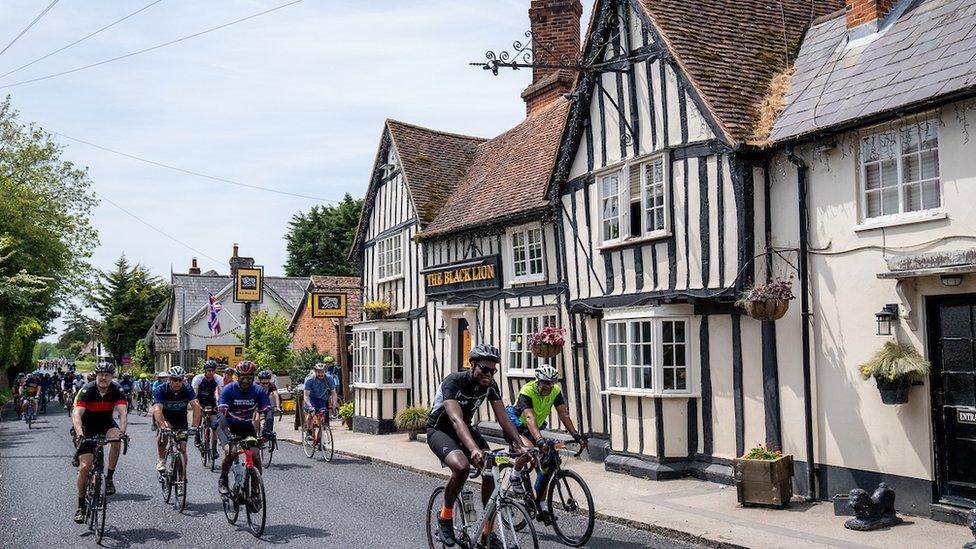 Cyclists at RideLondon