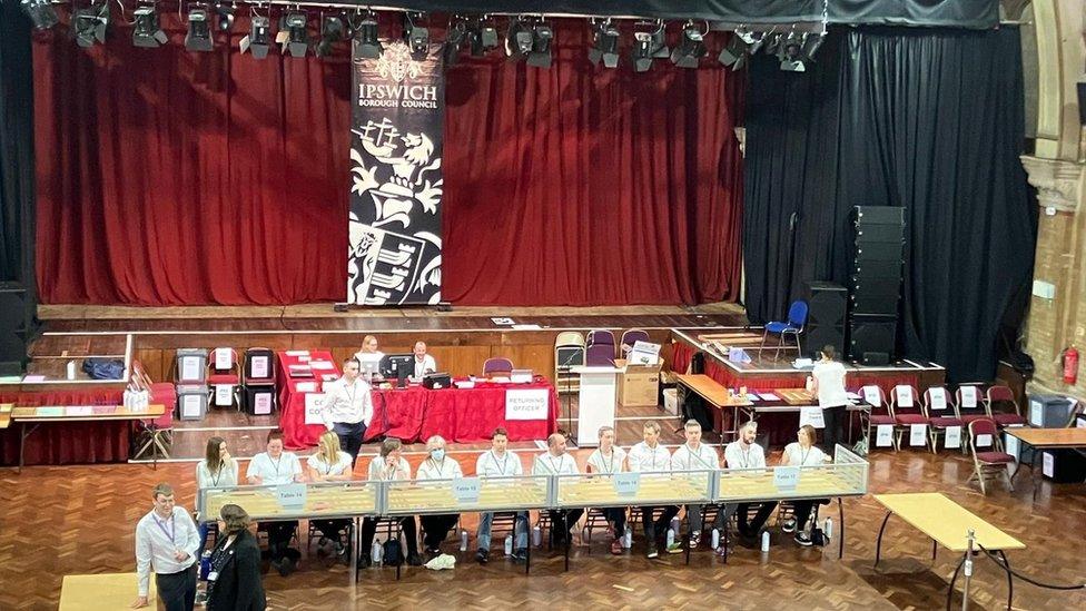 Counting under way in the Ipswich Borough Council elections