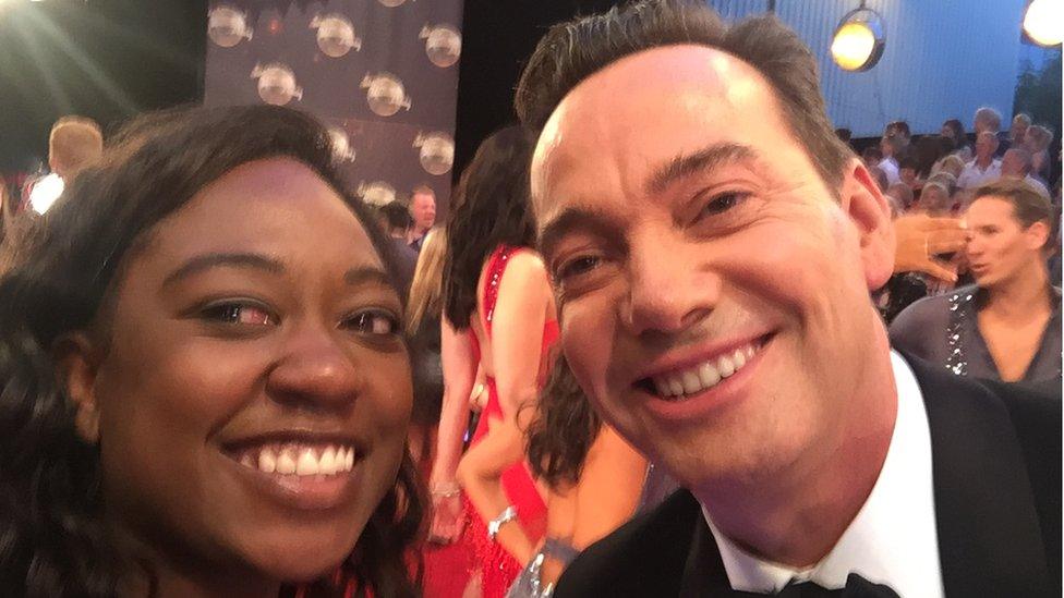 Ayshah with judge Craig Revel Horwood.