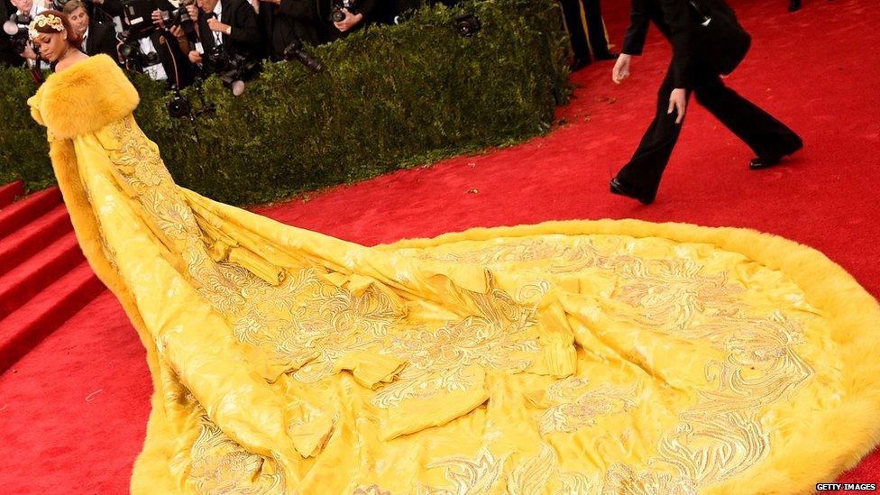 Guo Pei's gown at the Met ball was shown off by Rihanna