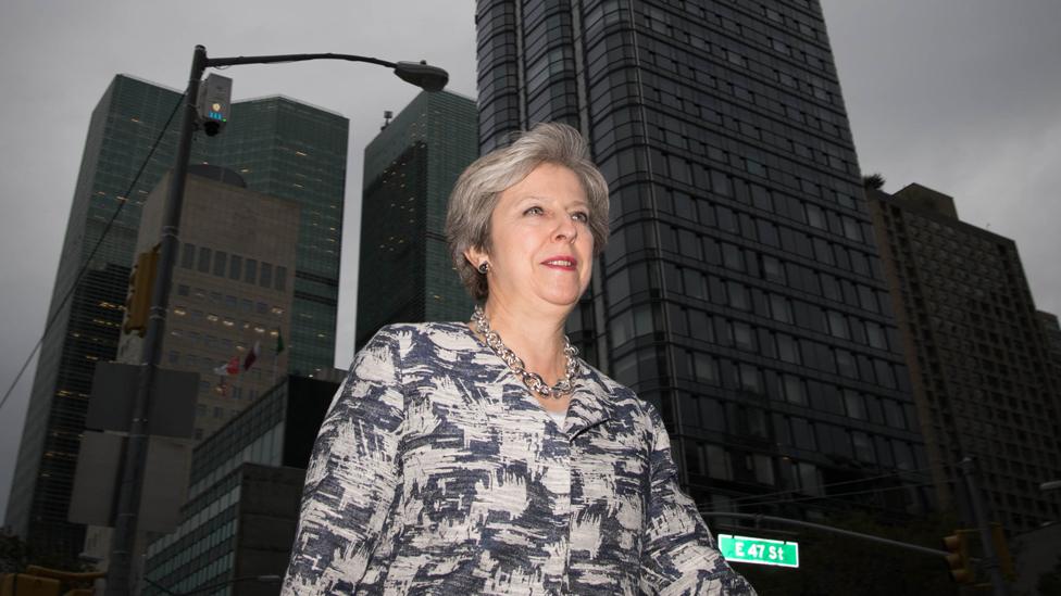 Theresa May in New York, 19 September