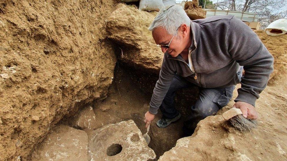 Digging on the site