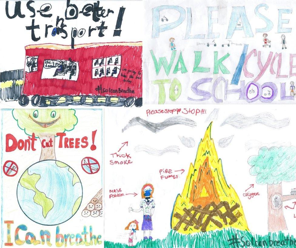 Pictures by children from St Winifred's Catholic School in Lee