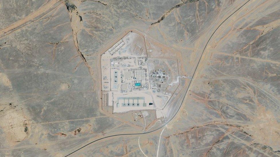 Maxar satellite imagery of Tower 22 which houses a small number of U.S. Troops in northern Jordan.