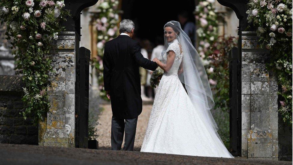 Pippa Middleton in her wedding dress