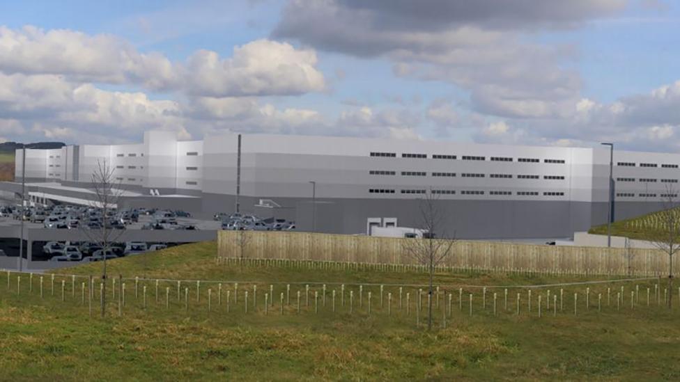 Artist impression of warehouse