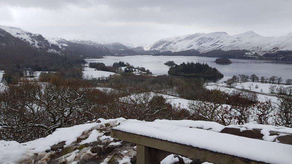 Derwentwater and Catbells, in Cumbria, taken from Castlehead