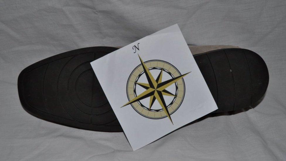 Turnip Prize entry: Compass on sole of shoe