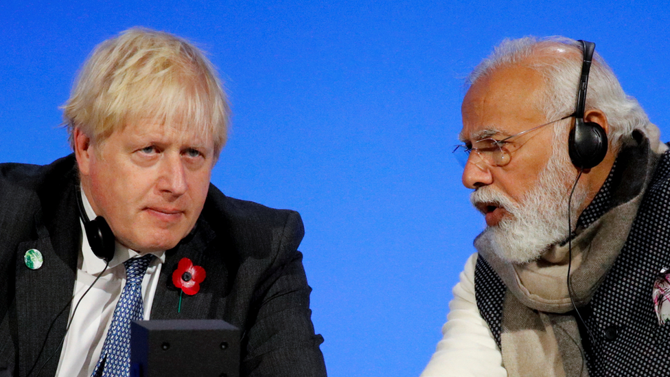 Boris Johnson and Narendra Modi