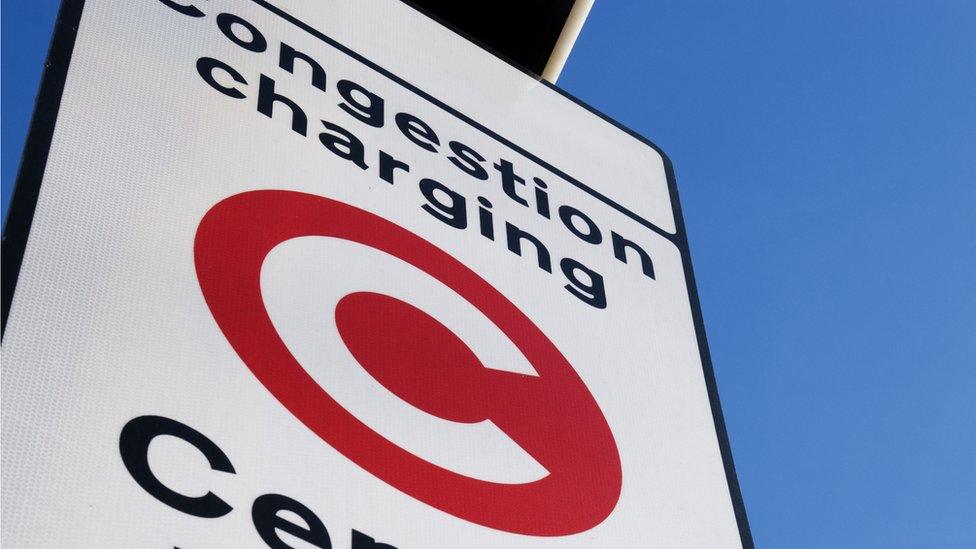 Congestion charge sign