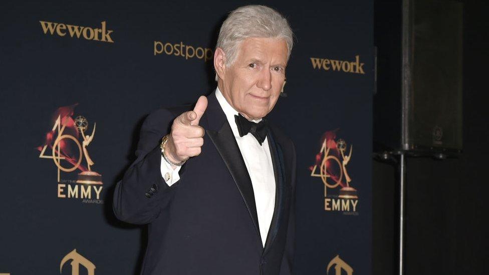 Alex Trebek, winner of the Outstanding Game Show Host award