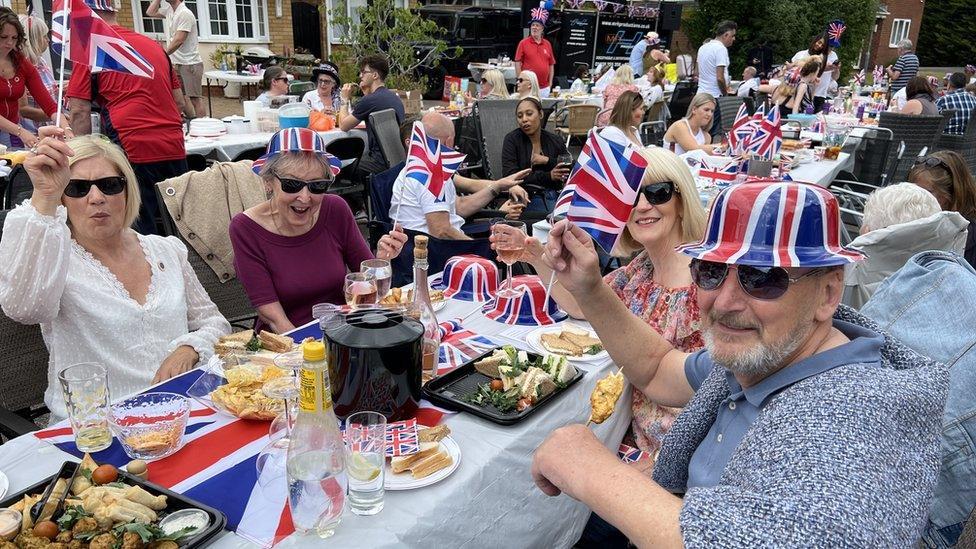 Street party in Stevenage, Hertfordshire