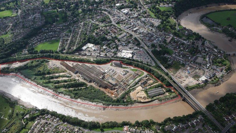 The former Fairfield Mabey site in Chepstow