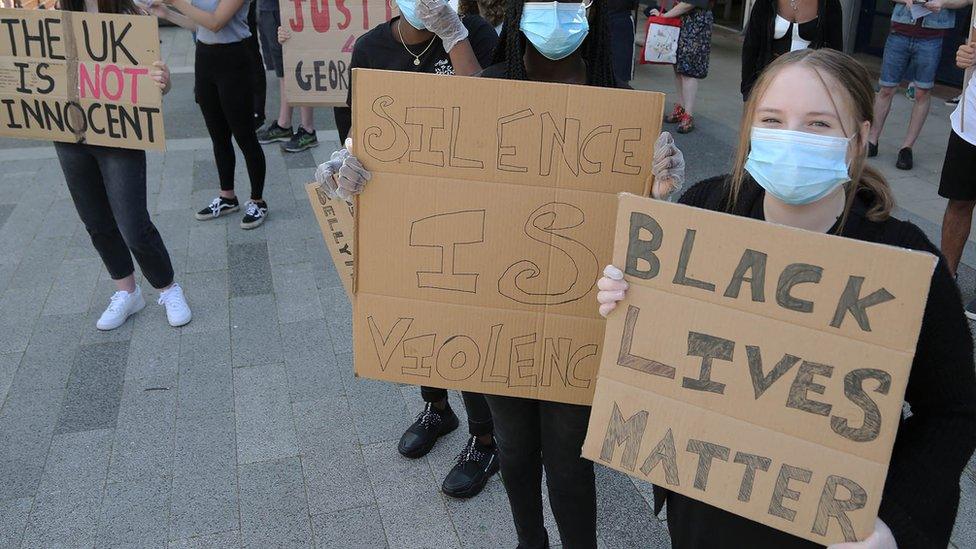 Many of those who took part were wearing face masks, amid the ongoing coronavirus pandemic