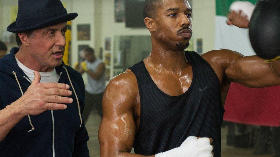 Sylvester Stallone and Michael B Jordan in Creed