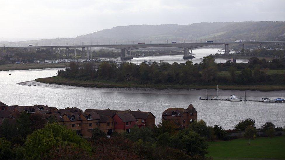 View of the River Medway between Rochester and Strood