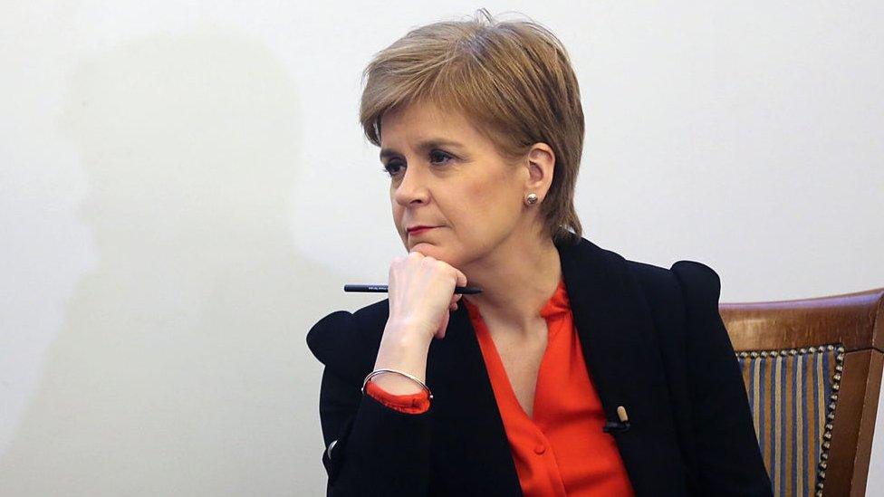 Nicola Sturgeon, thinking