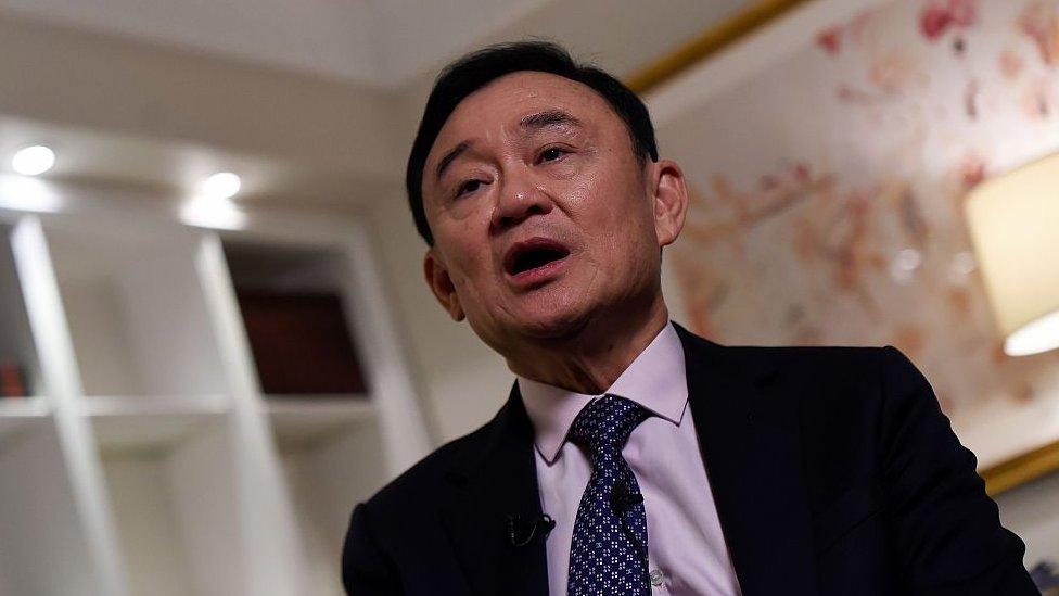 Deposed former Thai premier Thaksin Shinawatra speaks during an interview in New York, on March 9, 2016