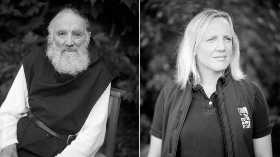 Br. George Lord Mount, St Bernard Abbey and Louise Richmond, Trent Rivers Trust