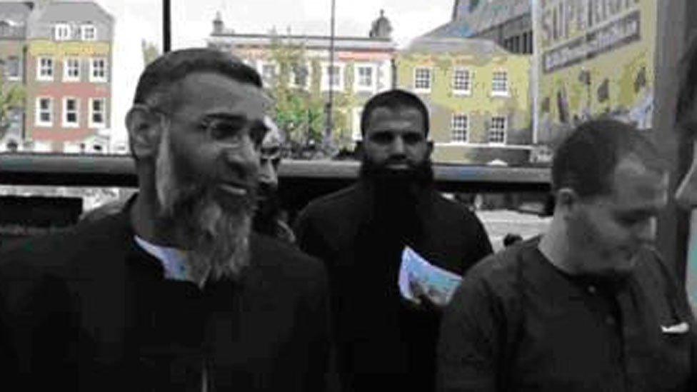 Lewis Ludlow (right) and Anjem Choudary