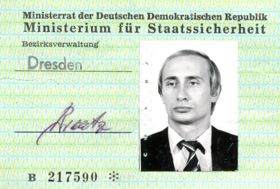 Putin old Stasi ID card