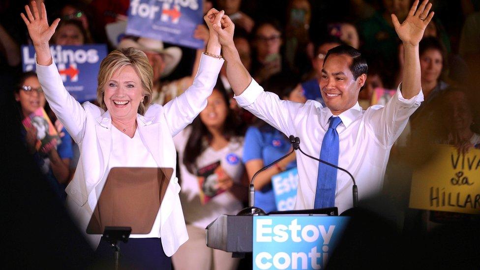 Hillary CLinton and Julian Castro