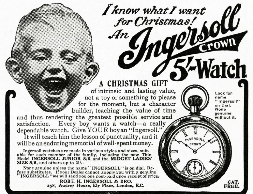 Advert for a watch