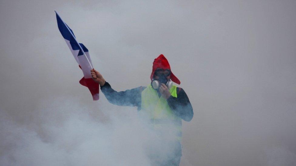 Demonstrator braves tear gas in Paris protest - 1 December