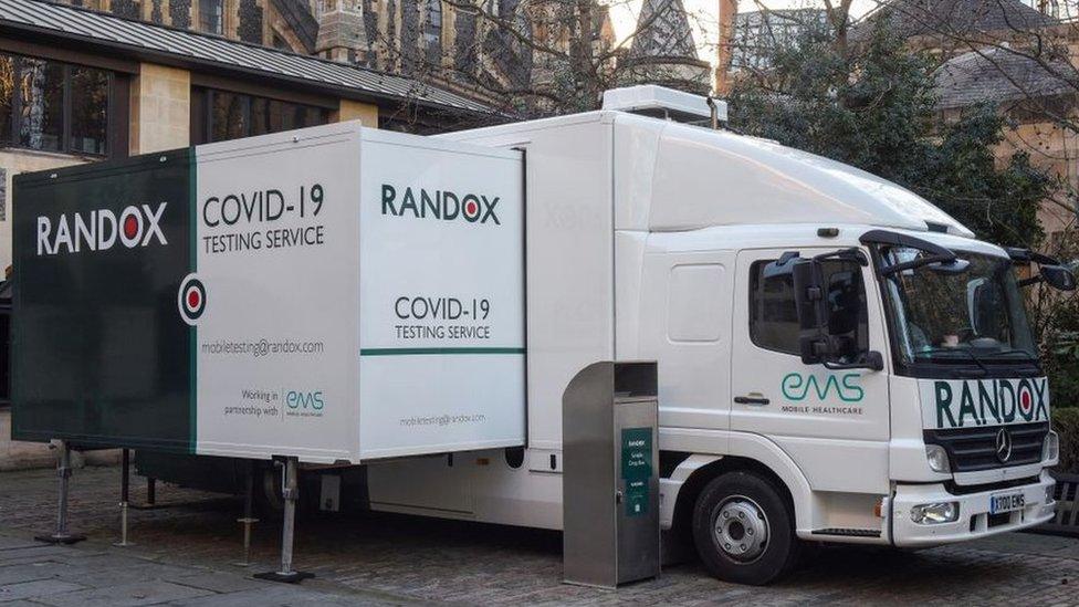 Randox mobile testing vehicle in central London